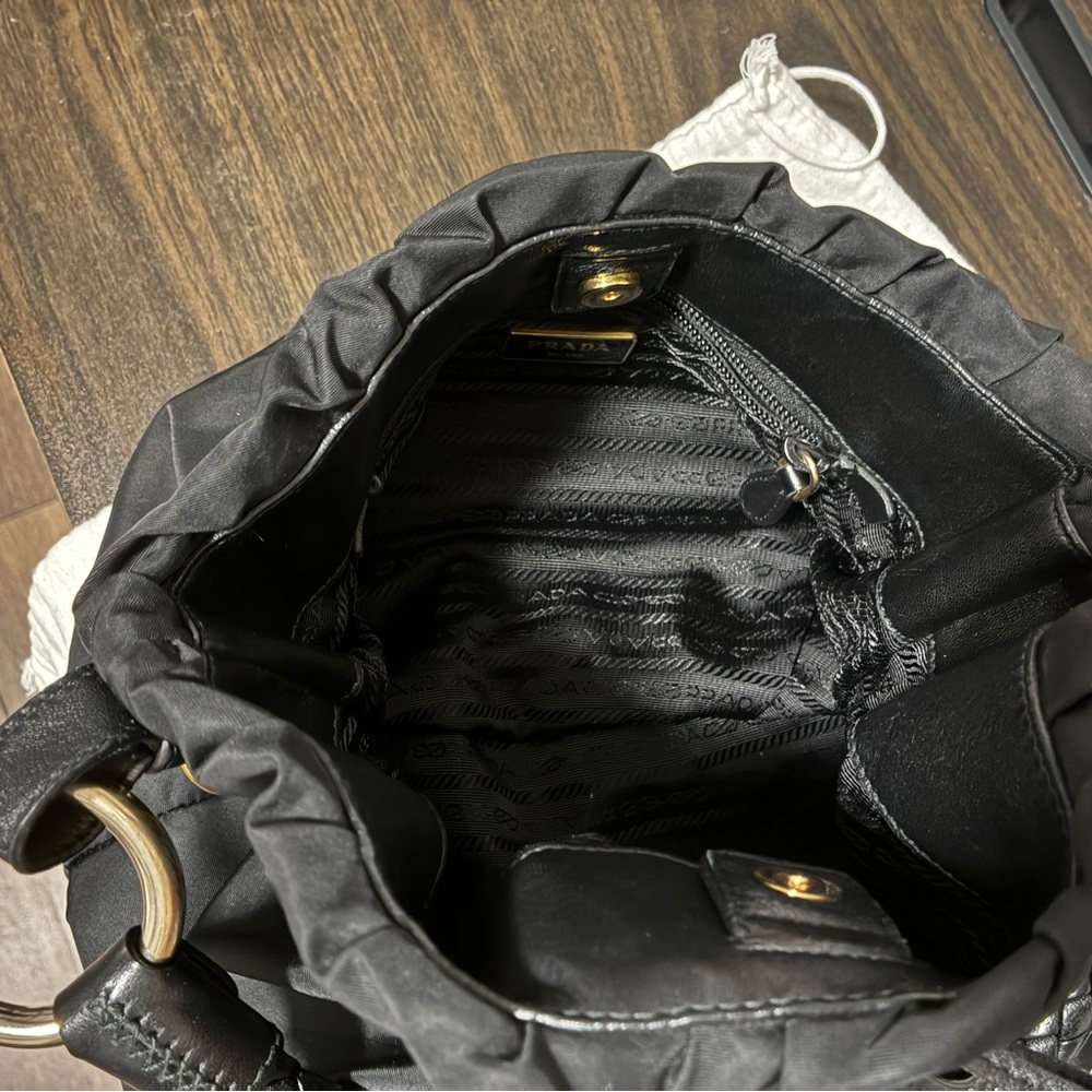 Prada Black Hobo Bag with Gold Hardware - Picture 11 of 16